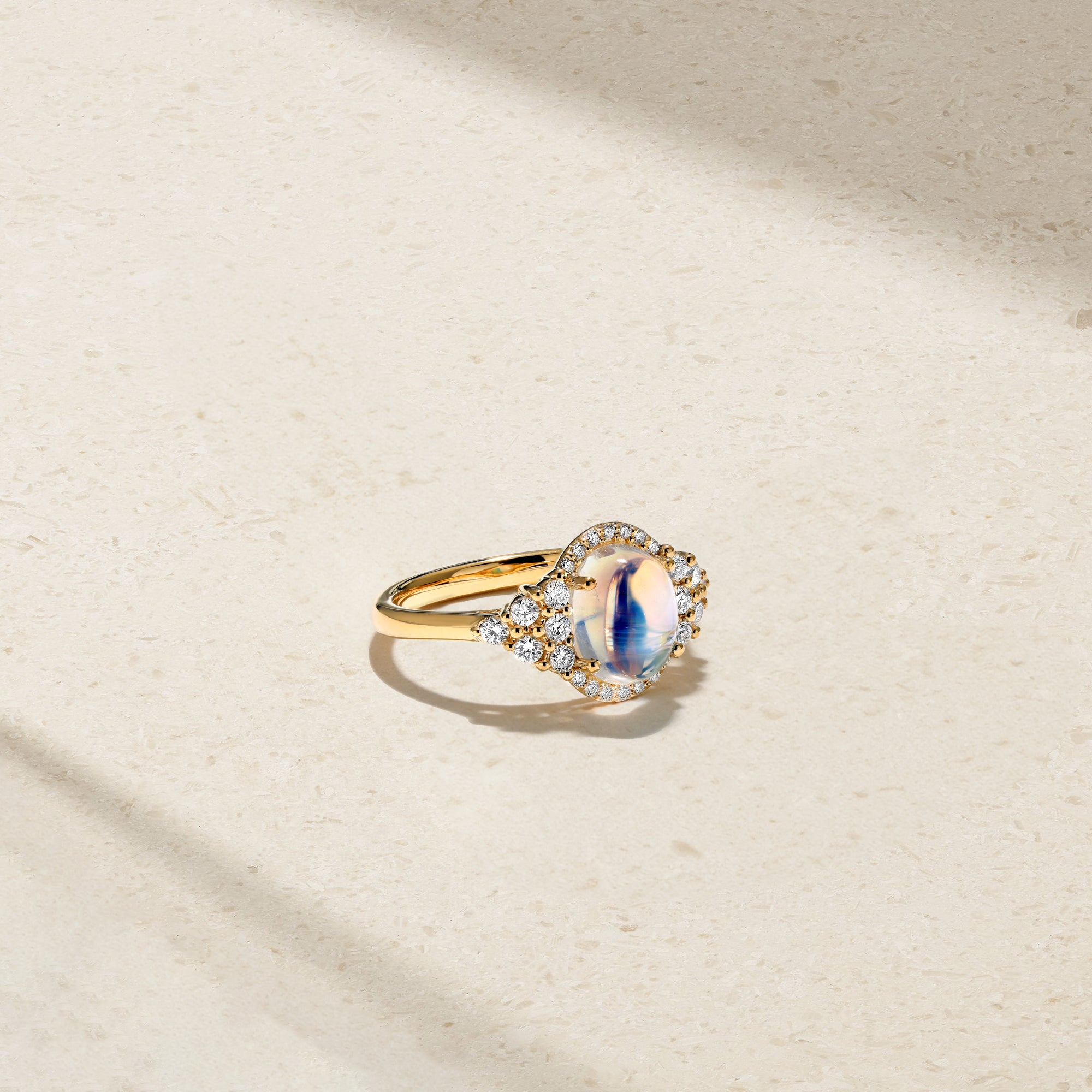 Grapevine Moonstone and Diamond Ring – Mark Henry Jewelry