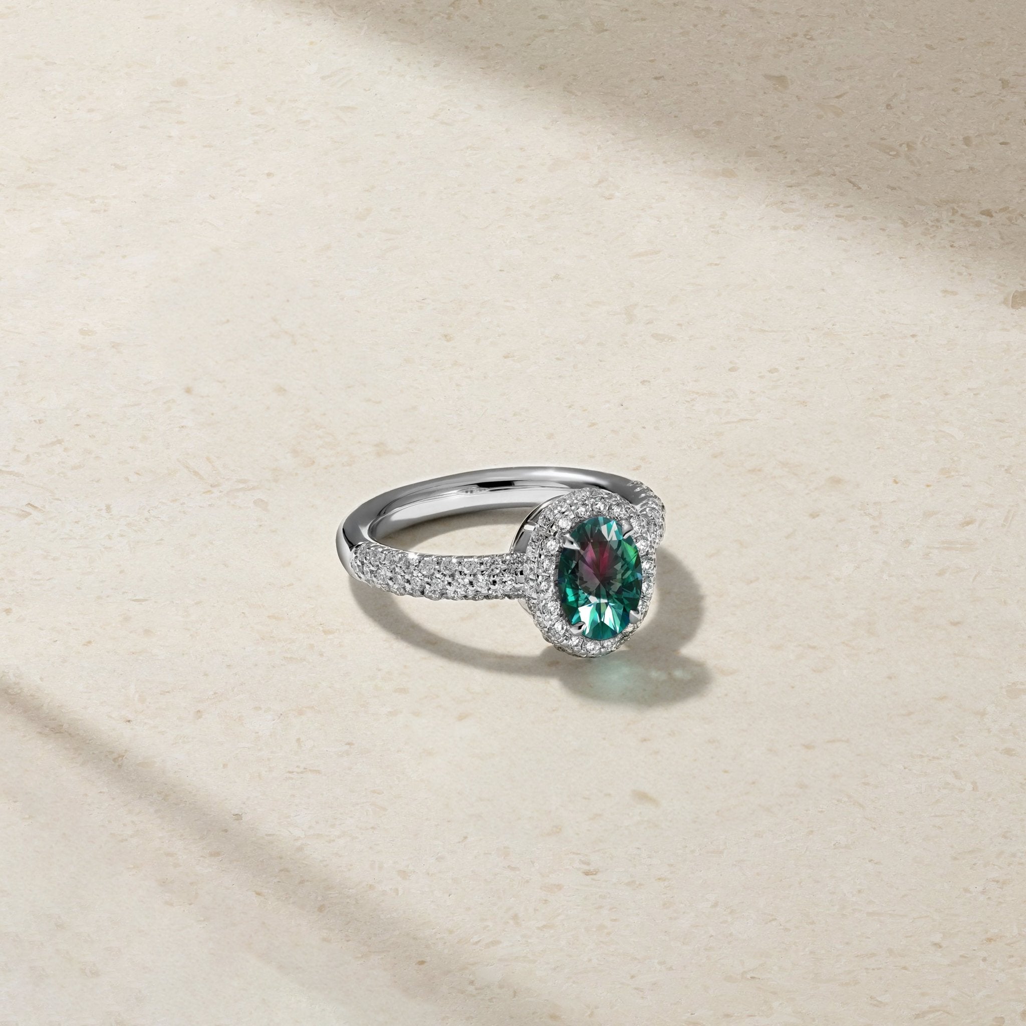 Dusted Alexandrite and Diamond Ring - Main Image