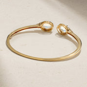 Grapevine Moonstone and Diamond Bangle