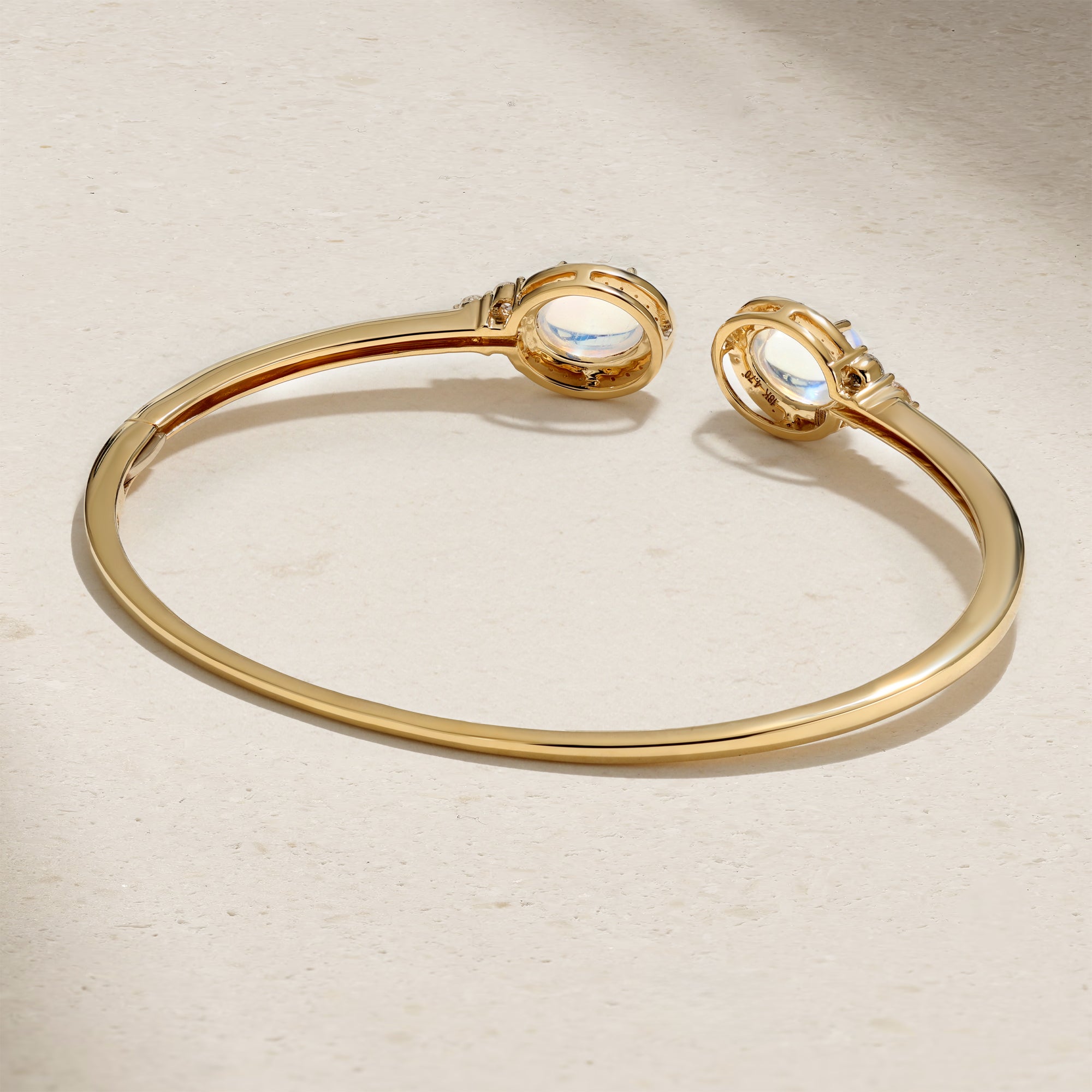 Grapevine Moonstone and Diamond Bangle