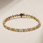 Bubbly Classic Alexandrite and Diamond Tennis Bracelet