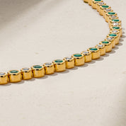 Bubbly Classic Alexandrite and Diamond Tennis Bracelet