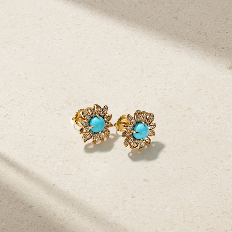 Diamond Studs Peoples Jewellers Solstice Turquoise And Diamond