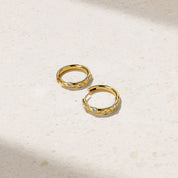 Riva Crest Diamond Hoop Earrings