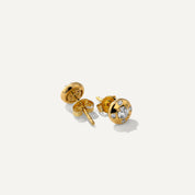 Aurum Petite Round Diamond Stud Earrings