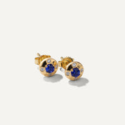 Aurum Petite Round Sapphire Stud Earrings