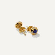 Aurum Petite Round Sapphire Stud Earrings