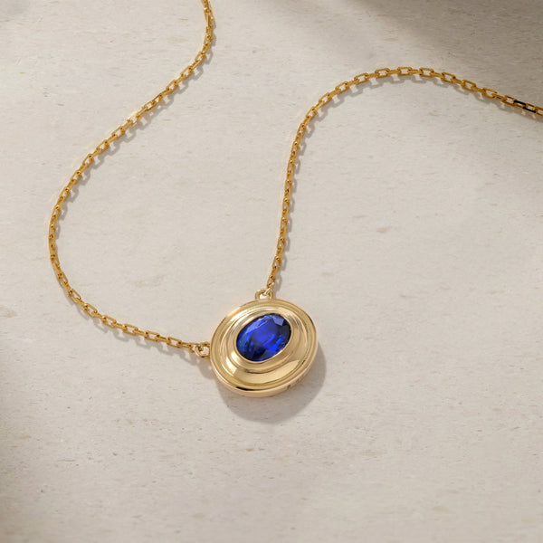 Colosseum Bezel Sapphire Necklace – Mark Henry Jewelry