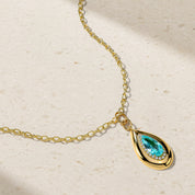 Heirloomed Pear Paraiba Pendant