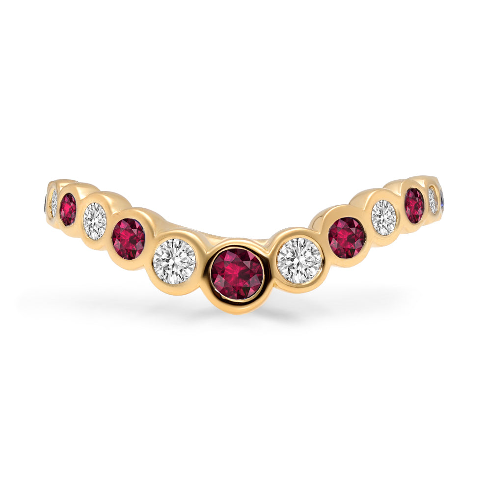 Bubbly Zenith Ruby and Diamond Ring