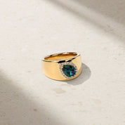 Heirloomed Pear Alexandrite Cigar Band