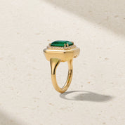 Heirloomed Grand Octagonal Emerald Ring