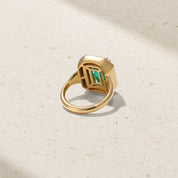 Heirloomed Grand Octagonal Emerald Ring