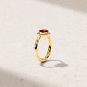 Aurum Cushion Red Spinel Ring