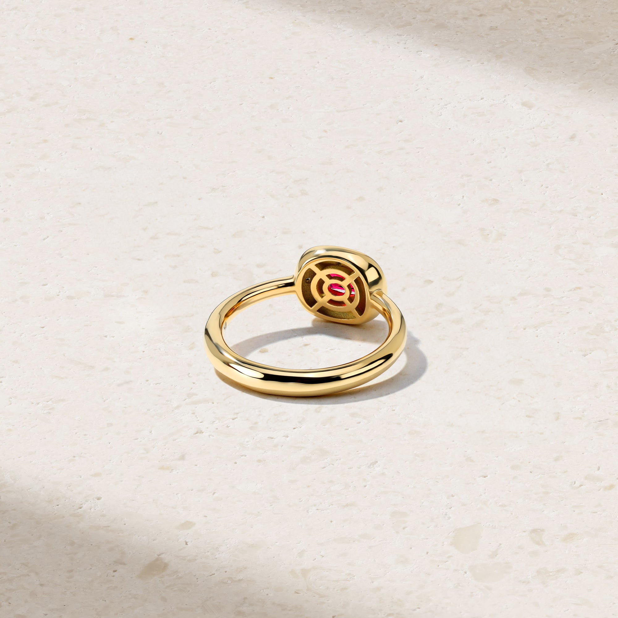 Aurum Cushion Red Spinel Ring