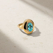 Heirloomed Grand Oval Paraiba Ring