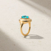 Heirloomed Grand Oval Paraiba Ring