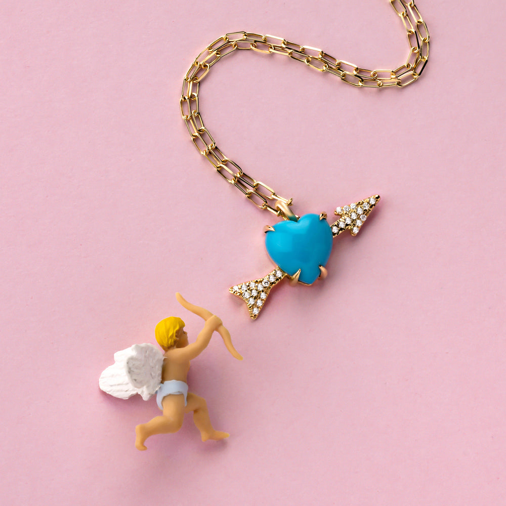 Cupid's Turquoise Pendant